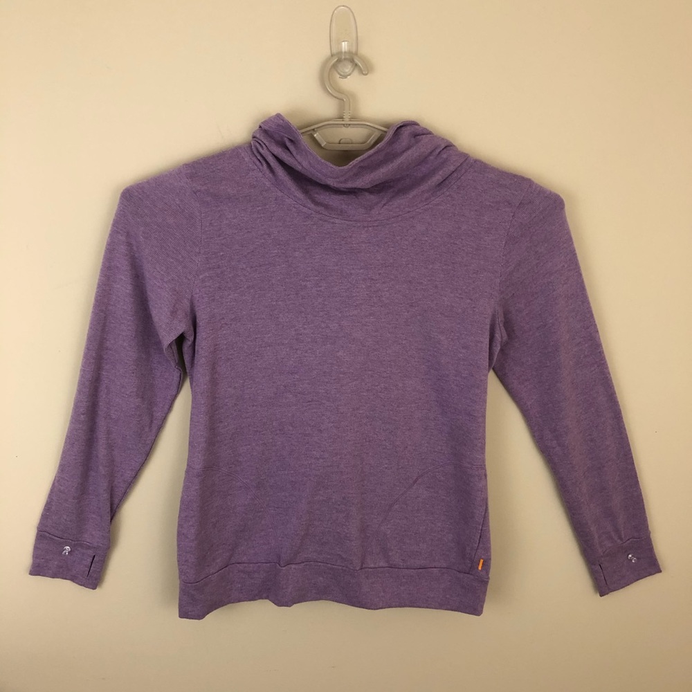 Lucy Sweatshirt Womens L Hoodie Pullover Lavender Long Sleeve Athletic P…